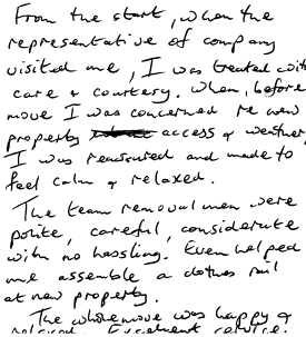 handwritten testimonial image